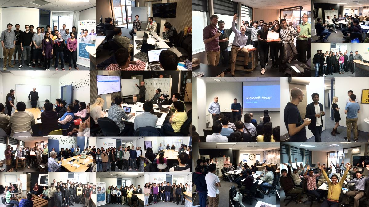 Interns, hard at work learning new IT skills